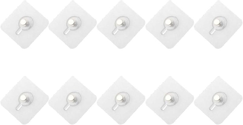 خطافات الحائط الشفافة بدون حفر 10 قطع، معلقات الصور بدون تلف - Image 2