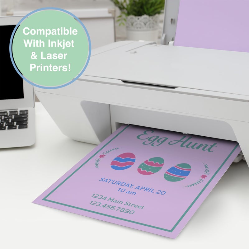 PrintWorks Easter Paper 8.5" x 11" - 300 Sheets - 5 Assorted Pastel Paper Colors - 30% Recycled - Ideal for School & Craft Projects - Made in The USA - SFIÂ® Certified - 20 lb/75 GSM (00586) - Image 5
