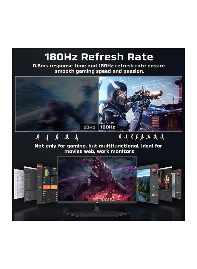 تويستيد مايندز شاشة ألعاب مسطحة 23.8 بوصة، دقة FHD 1920 x 1080، زمن استجابة 0.5 مللي ثانية، HDR، معدل تحديث 180 هرتز، IPS سريع ودعم GSync، تجربة ألعاب سلسة وخالية من الضبابية، HDMI 2.0 - Image 2