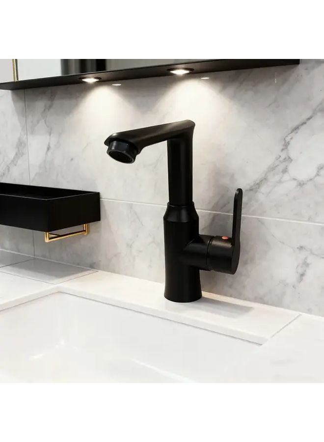 Modern Black Single Hole Bathroom Sink Faucet Bathtub Shower Wash Basin Tap - Image 1