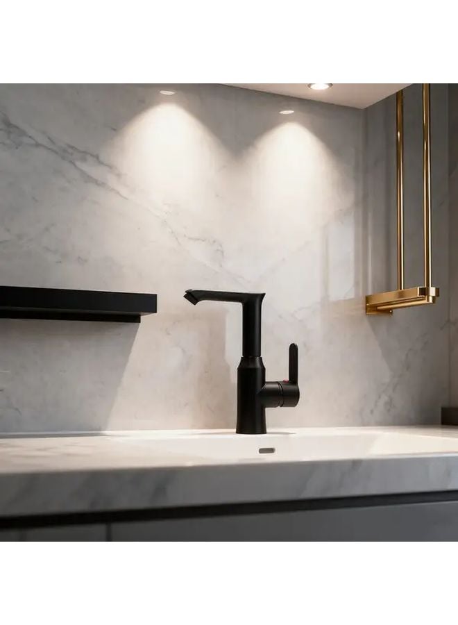 Modern Black Single Hole Bathroom Sink Faucet Bathtub Shower Wash Basin Tap - Image 3