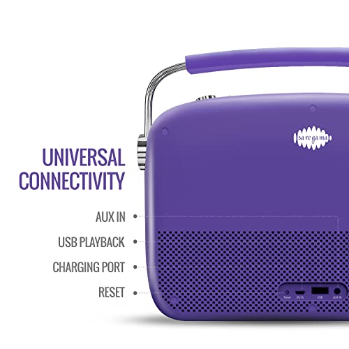 Carvaan Saregama Carvaan Premium Hindi - Portable Music Player with 5000 Preloaded Songs, FM/BT/AUX (Orchid Purple) - Image 4