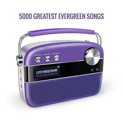 Carvaan Saregama Carvaan Premium Hindi - Portable Music Player with 5000 Preloaded Songs, FM/BT/AUX (Orchid Purple) - Image 2