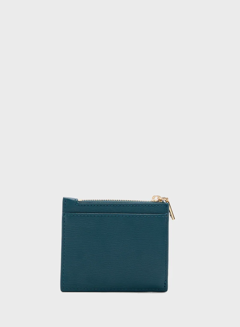 Love Moschino Logo Detailed Zip Over Wallet