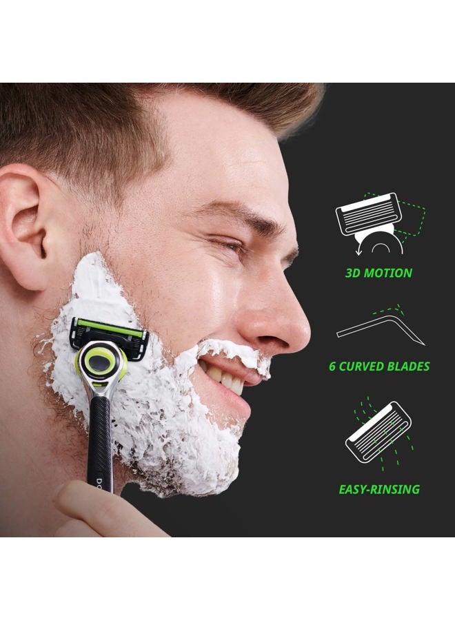 Dorco Pace 6 Pro 3D Motion Razor System - 1 Handle + 9 Cartridge Set - Image 5