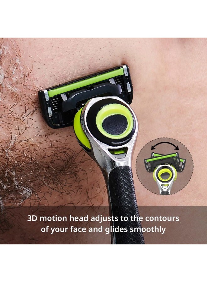 Dorco Pace 6 Pro 3D Motion Razor System - 1 Handle + 9 Cartridge Set - Image 3