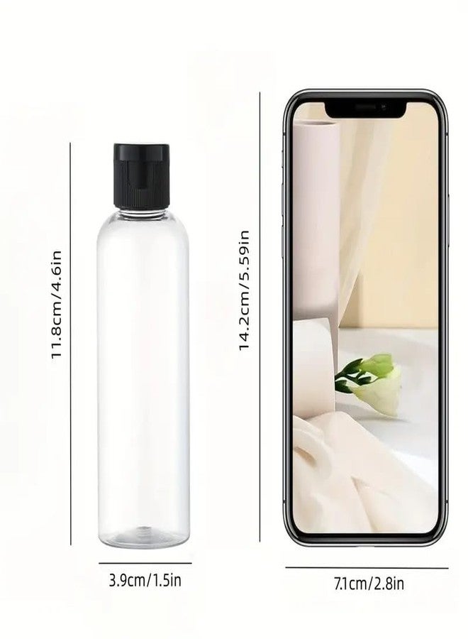 BLAPOXE 3.38 oz 100 ML Clear Plastic Empty Bottles with Black Disc Top Caps, Refillable Containers for Shampoo, Lotions, Cream and More Pack of 5, BPA Free - Image 5