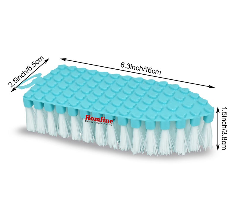 Homfine Flexible Brush Soft bristles for Cloth Washing, Tiles, Floor, Sink Cleaning (Aqua Green) (2) - Image 4