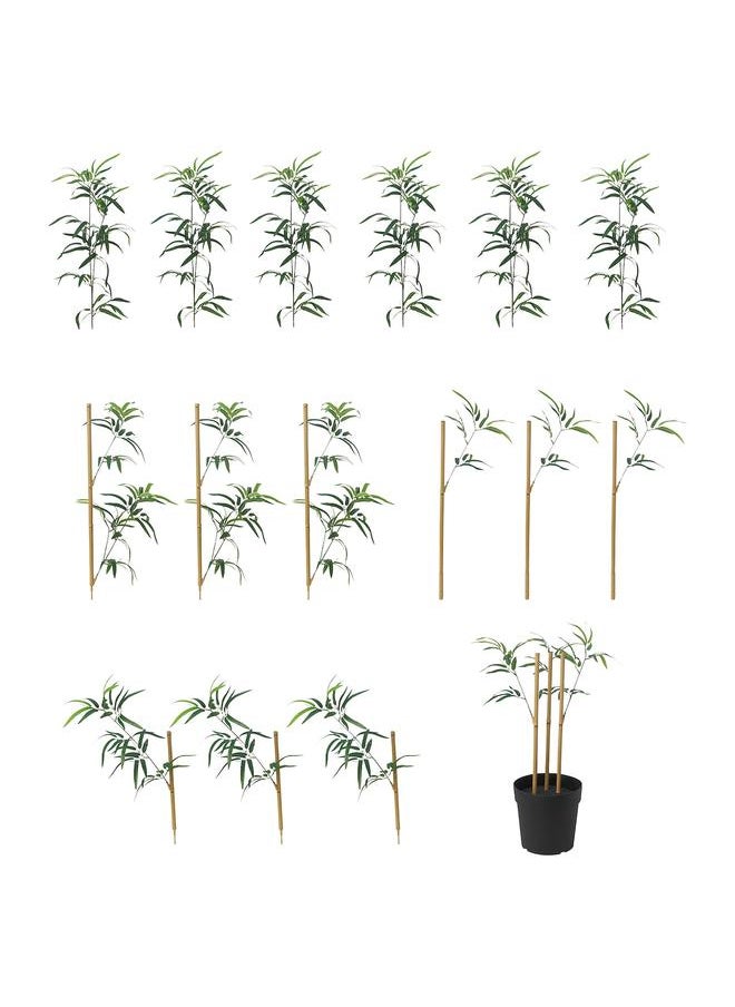 erorex Artificial Potted Plant, In/Outdoor Bamboo, 23 Cm  - Image 2