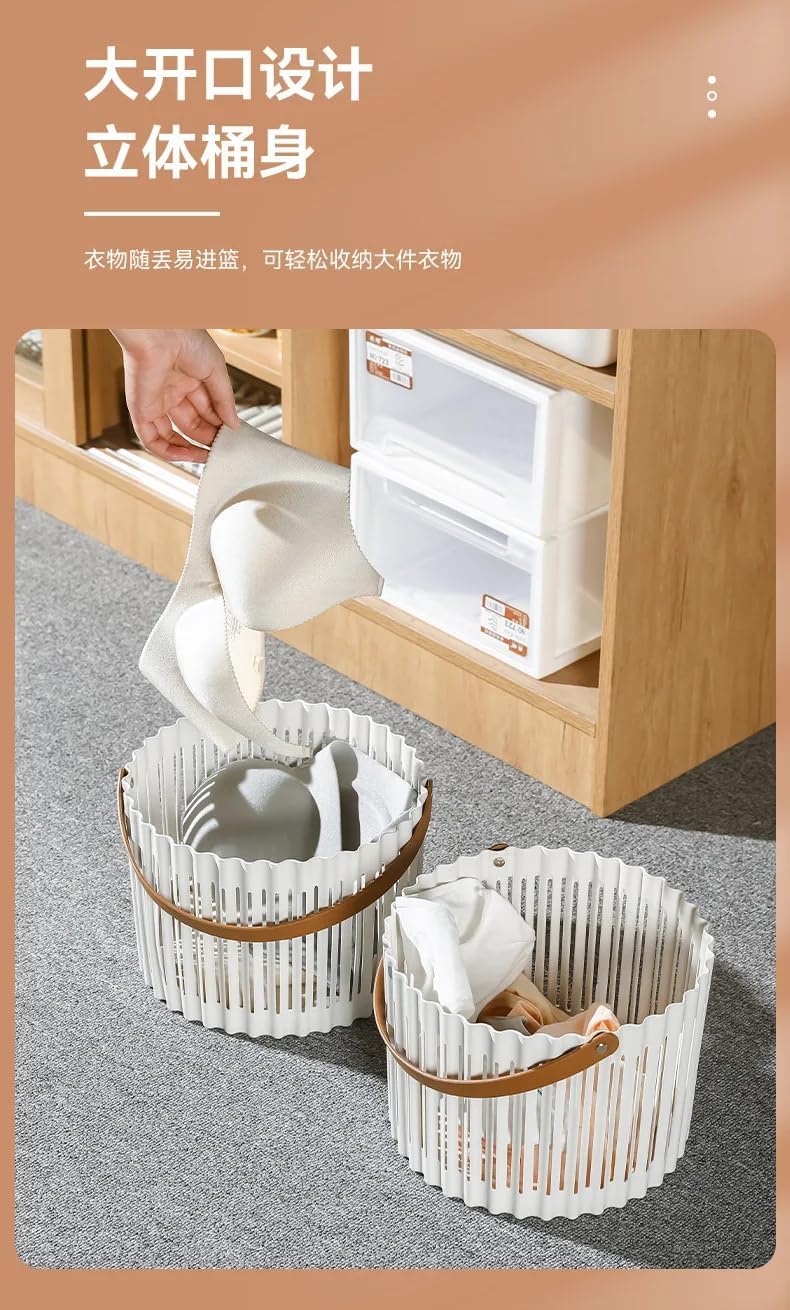 Calyrex Collapsible Laundry Hamper Dirty Clothes Hampers for Laundry Large Storage Basket with Handles in Bedroom Dorms and Living Rooms - Image 4