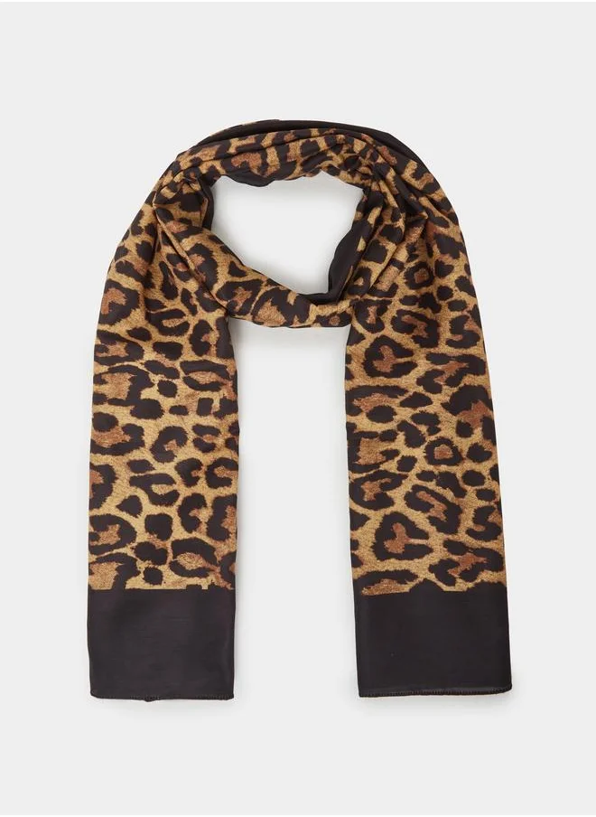 ستايلي Styli Leopard Print Square Scarf