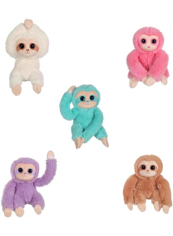 Gipsy Sloth Plush Soft Toy 16cm – Huggable Velcro Strap Assorted Design for Kids - Image 1