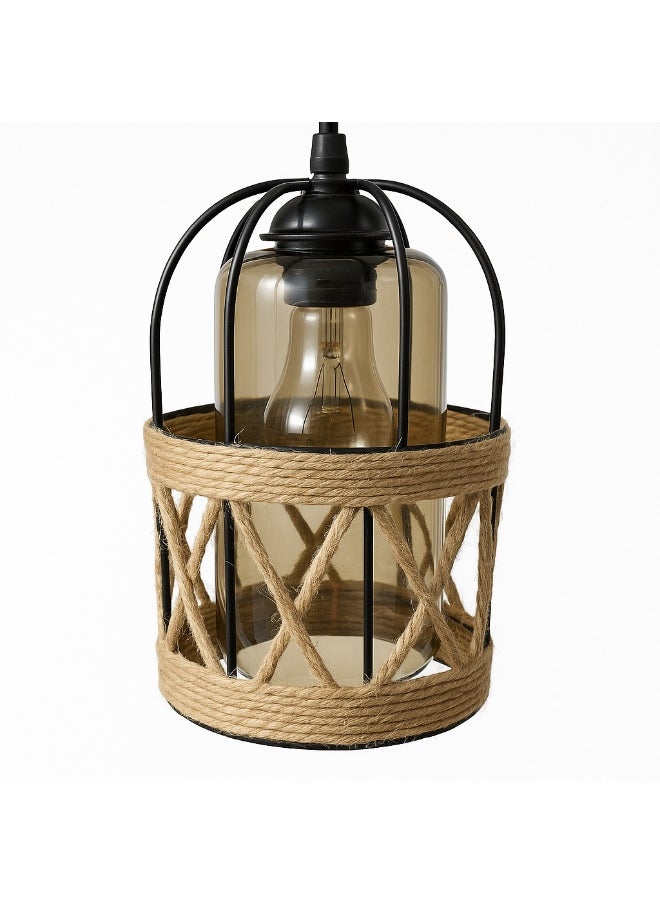 Generic Rustic Metal and Rope Pendant Lamp - For Hallway Lighting and Interior Decor - Little Bird - 1003  - Image 3