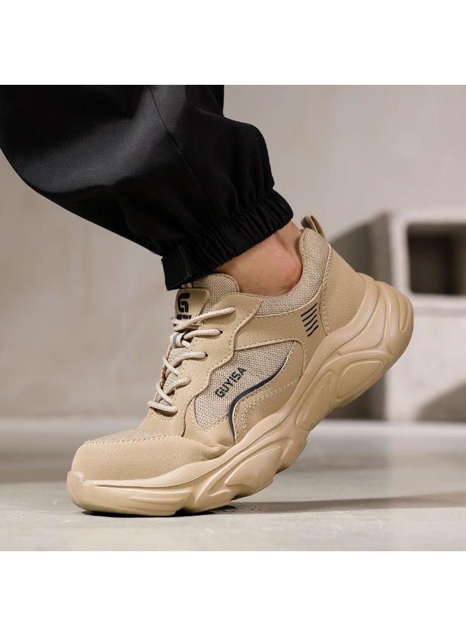 Men's steel-toe safety shoes, lightweight and comfortable, puncture-proof and slip-resistant, wear-resistant and durable, comfortable for long periods of standing, lightweight and breathable, work shoes that can also be worn as fashionable athletic shoes. - Image 4