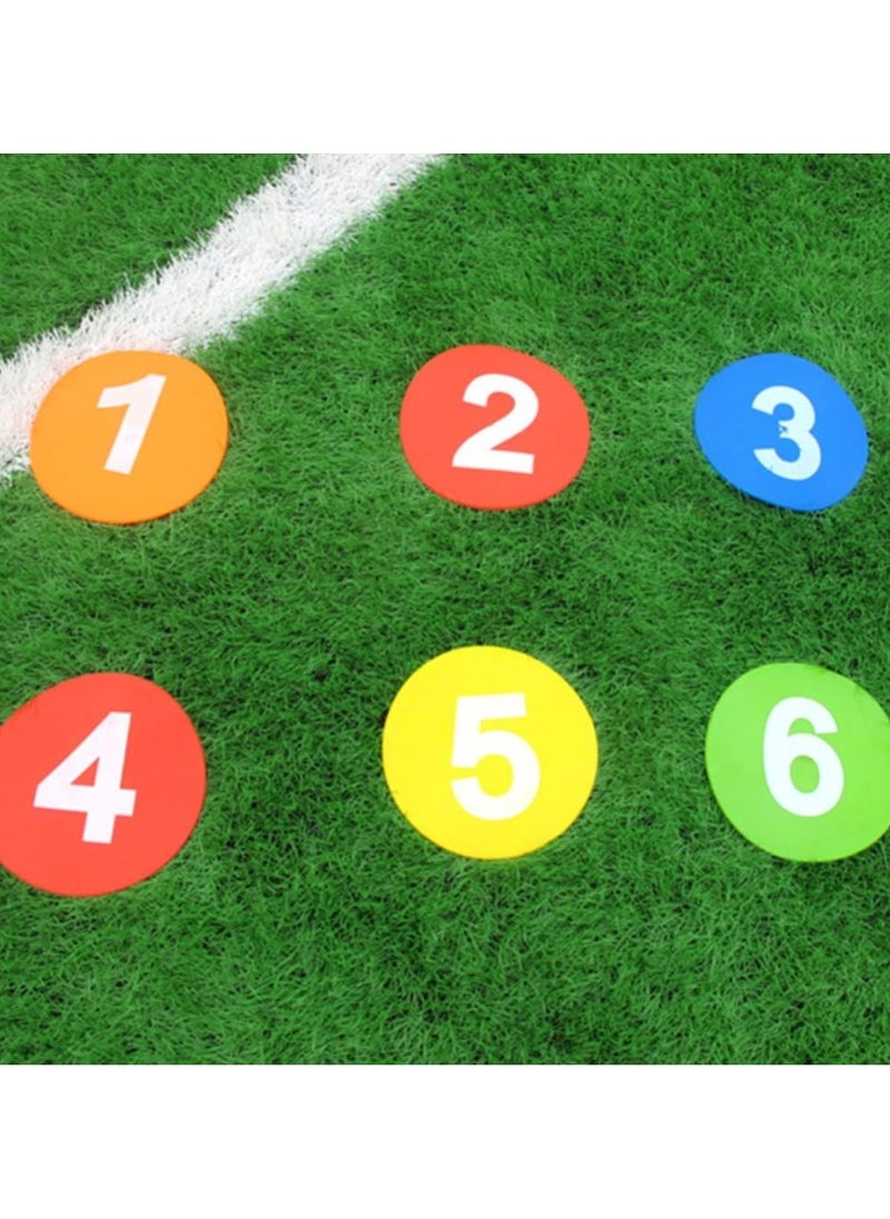 Generic - 10pcs Flat Soccer Training Markers, Agility Training Numbered Markers, Soccer Cones, Premium Soccer Training Equipment, Rug Points for Soccer, Soccer, Basketball, Golf - Image 1