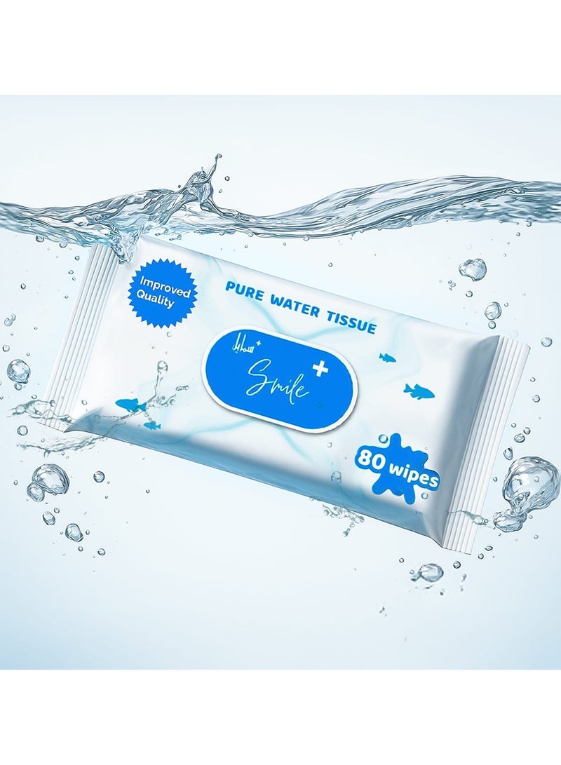 smileplus Pure Water Tissue 80'S Pack of 8 - Image 2