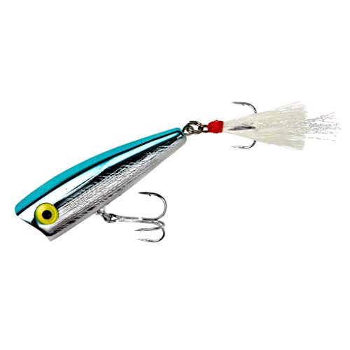 Rebel Lures Pop-R Topwater Popper Fishing Lure, Silver/Blue, Pop-R (1/4 oz) - Image 4