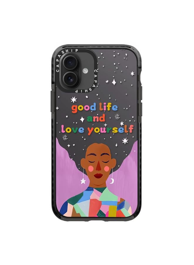 اس-توب جراب لهاتف iPhone 16 Plus بنمط توضيحي بسيط وغطاء كامل للهاتف - Image 1