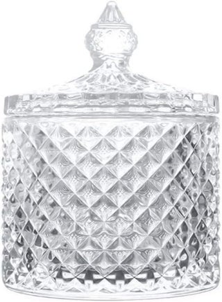 Danmu Art 1Pc Clear Glass Storage With Lid Candy Jar Biscuit Box Containers (600Ml)