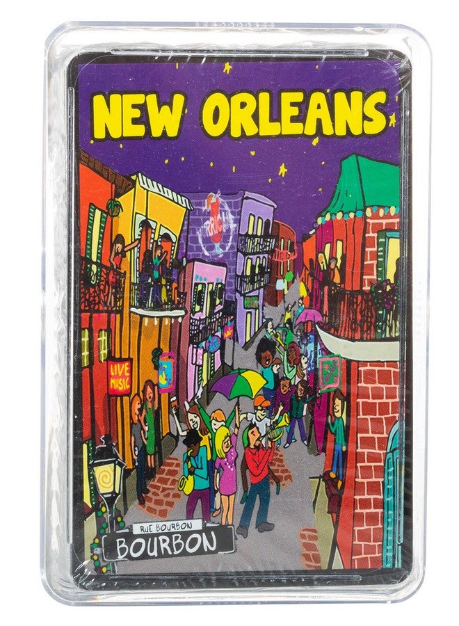 Artisan Owl New Orleans Bourbon Street French Quarter Night Life Playing Cards - Image 1