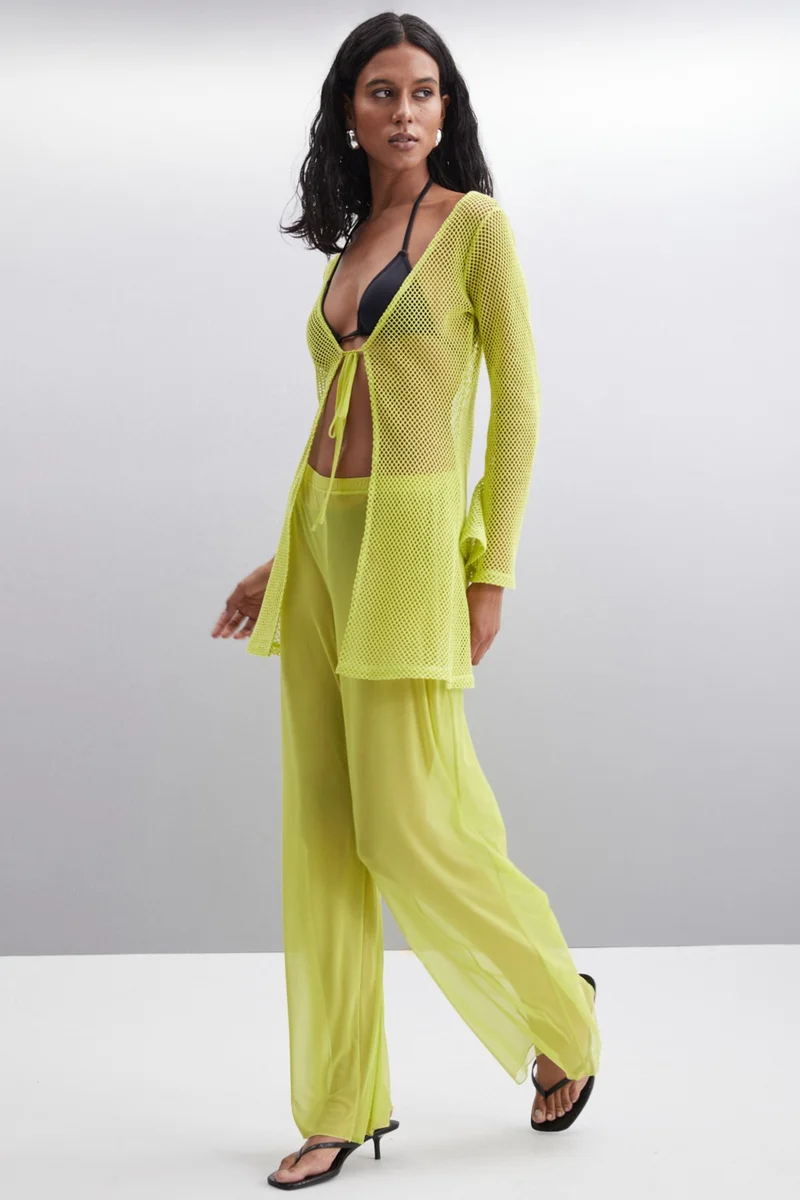 جريميلانج Eudoria Women's Cotton Regular Lime Blouse