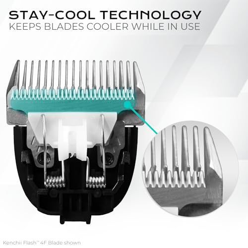 Kenchii Flash Clipper Blade (Fine Detailer) Only Compatible with Flash Clipper, Black & White - Image 5