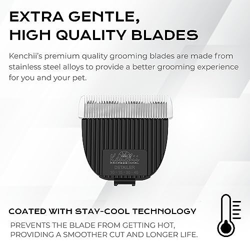 Kenchii Flash Clipper Blade (Fine Detailer) Only Compatible with Flash Clipper, Black & White - Image 4