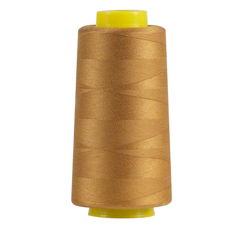 Stiverse 1500 Yards Denim Thread For Jeans  20S/2 Polyester Thread  Sewing Threads For Sewing Machine  Thickthread For Canvas  Aprons  Denim  Leather  Shoes Bag-Gold - Image 1