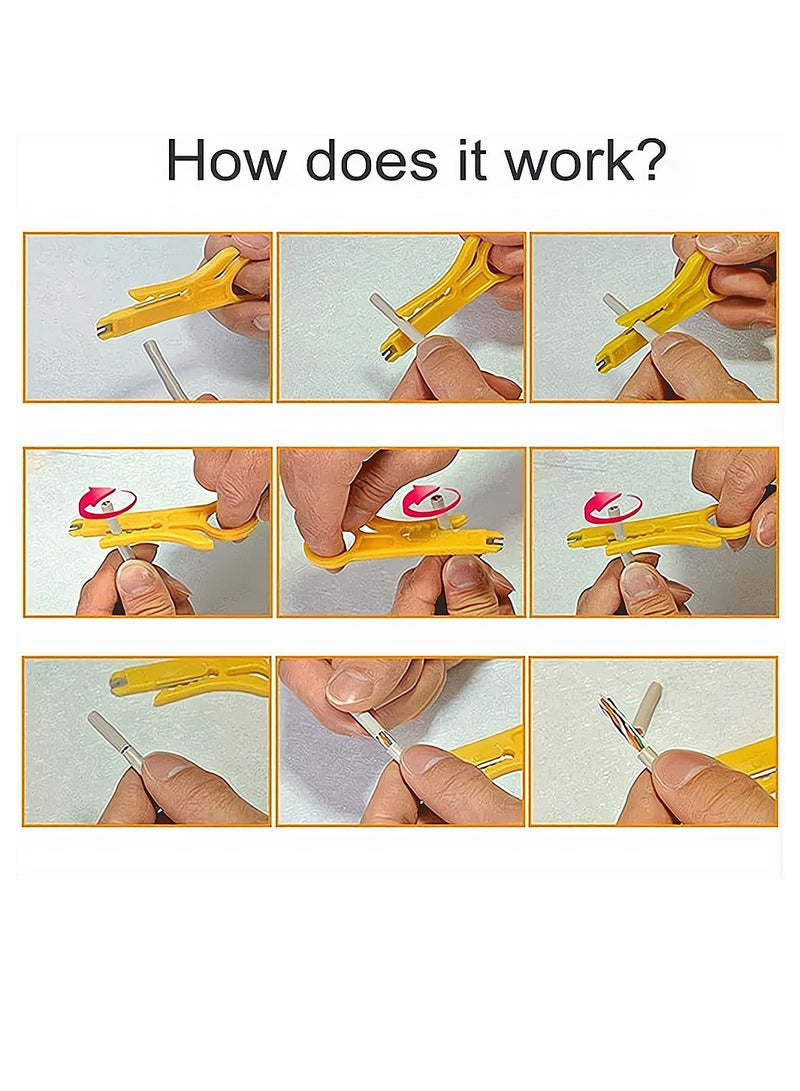 Portable Wire Stripper and Crimping Tool Kit 10 Pack for Network Data Telephone and Computer Cables Easy to Use - Image 2