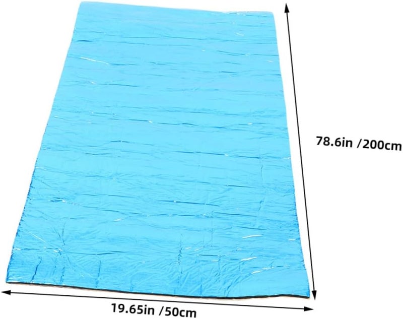 Ciieeo Car Heat Insulation Sound Deadening Mat 50x200cm Blue Aluminum Foil Self-Adhesive Thermal Barrier Pad for Automotive Hood Noise Reduction and Engine Sound Absorption - Image 2
