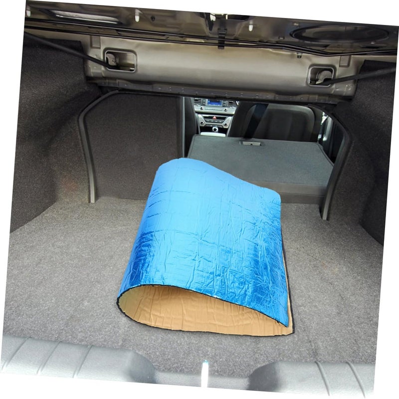 Ciieeo Car Heat Insulation Sound Deadening Mat 50x200cm Blue Aluminum Foil Self-Adhesive Thermal Barrier Pad for Automotive Hood Noise Reduction and Engine Sound Absorption - Image 5