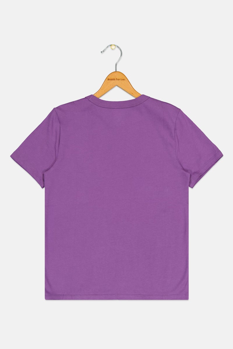 GAP Kids Boy Graphic Print Short Sleeves T-Shirt, Purple  - Image 2