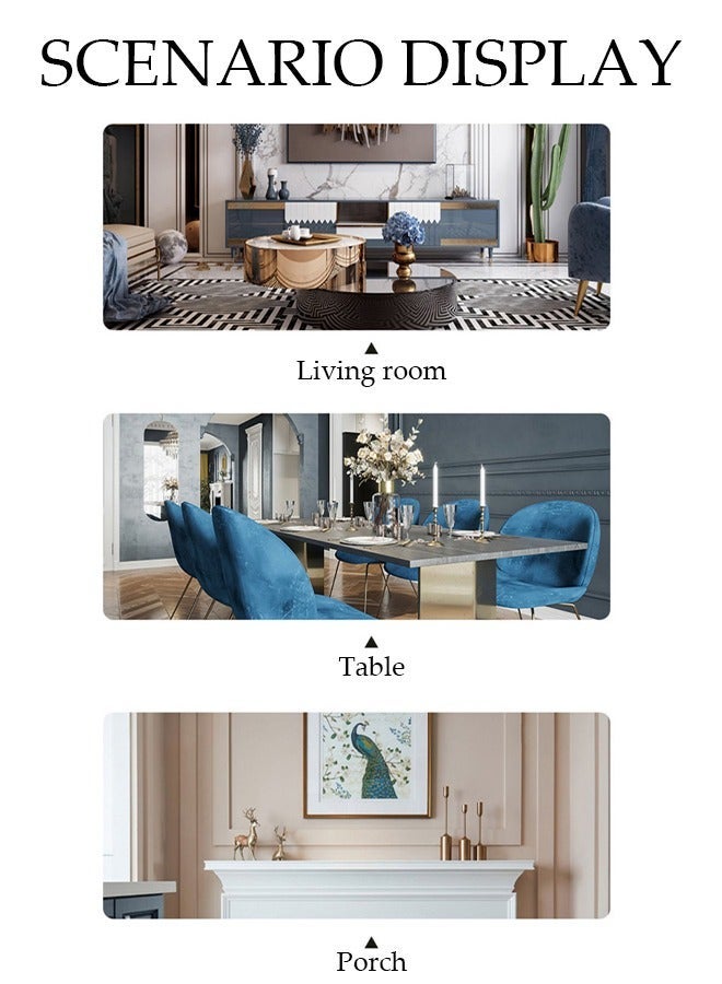 DUNISO حامل شموع معدني من قطعتين، حامل شموع عمودي زجاجي، حامل شموع ديكوري ذهبي لتزيين المنزل، قطعة مركزية لتزيين طاولة الطعام، مع قاعدة مضادة للانزلاق، مناسب لحفلات الزفاف والعشاء والحفلات - Image 5