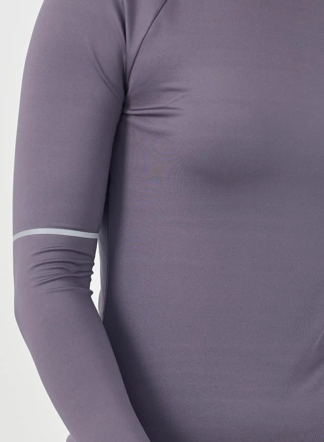Styli Styli Reflective Back and Elbow Detail Top with Thumbhole