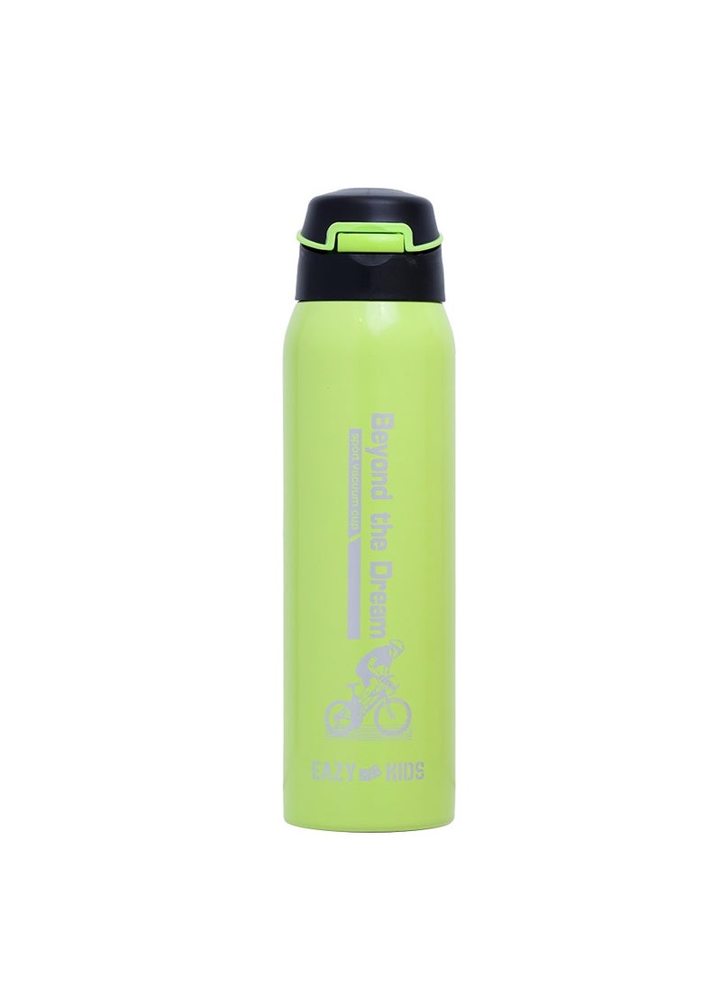 Eazy Kids Double Wall Insulated School Water Bottle - Green, 500Ml  - Image 1