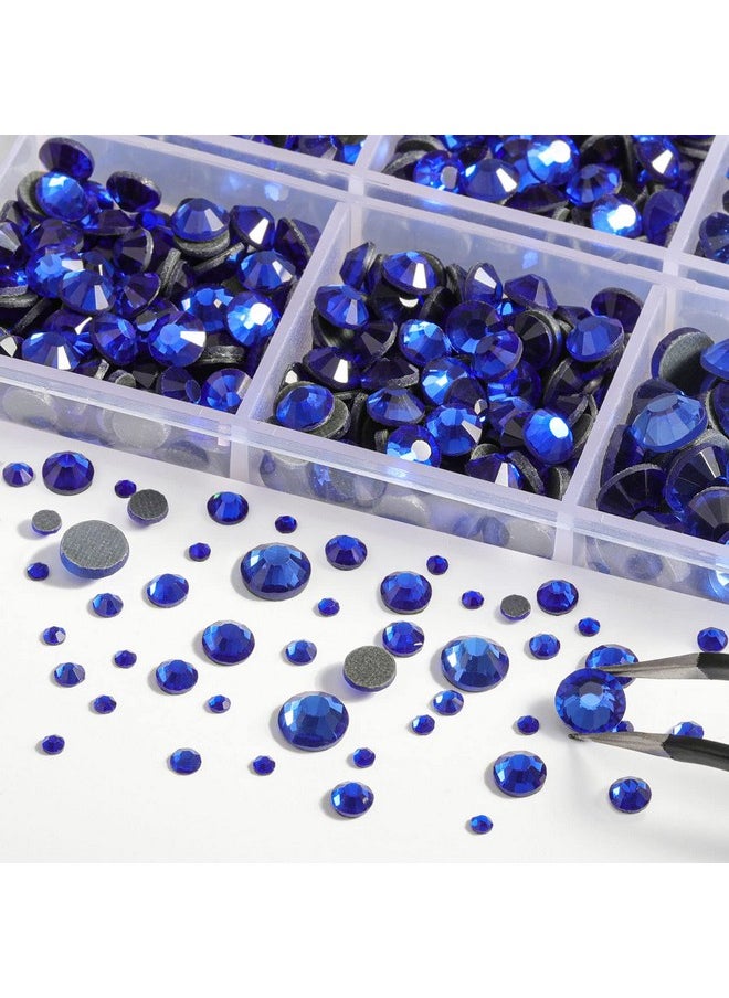 BEADSLAND 6736Pcs Hotfix Rhinestones Flatback,Royal Blue Rhinestones For Crafts Clothes Mixed 5 Sizes, Hotfix Crystals With Tweezers And Wax Pencil Kit, Ss6-Ss30,Sapphire  - Image 4