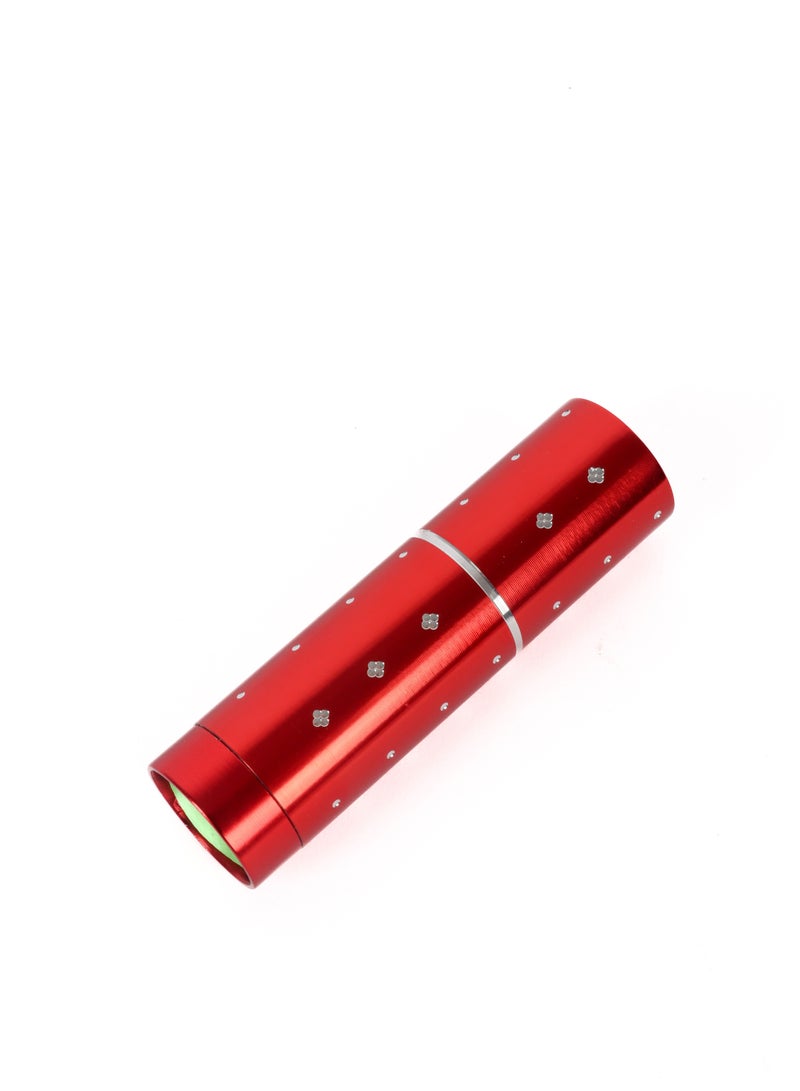 LUSTER 3pc An elegant small flashlight in the shape of a lipstick with a hanger, red - Image 4
