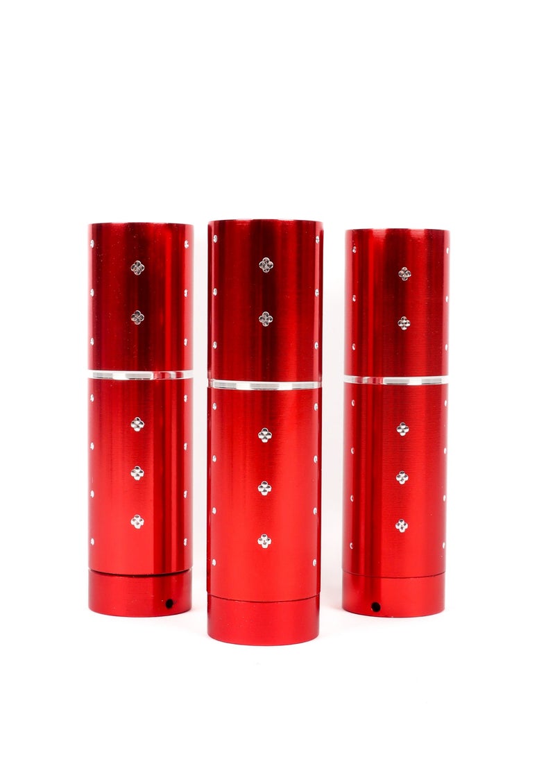 LUSTER 3pc An elegant small flashlight in the shape of a lipstick with a hanger, red - Image 2