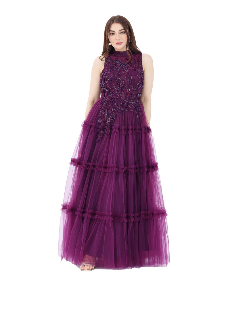 Modern Design A gorgeous evening dress featuring elegant details and a beautiful design. If you are looking for a dress that combines beauty, elegance, and exclusivity, then this dress is the perfect choice for you  - Image 3