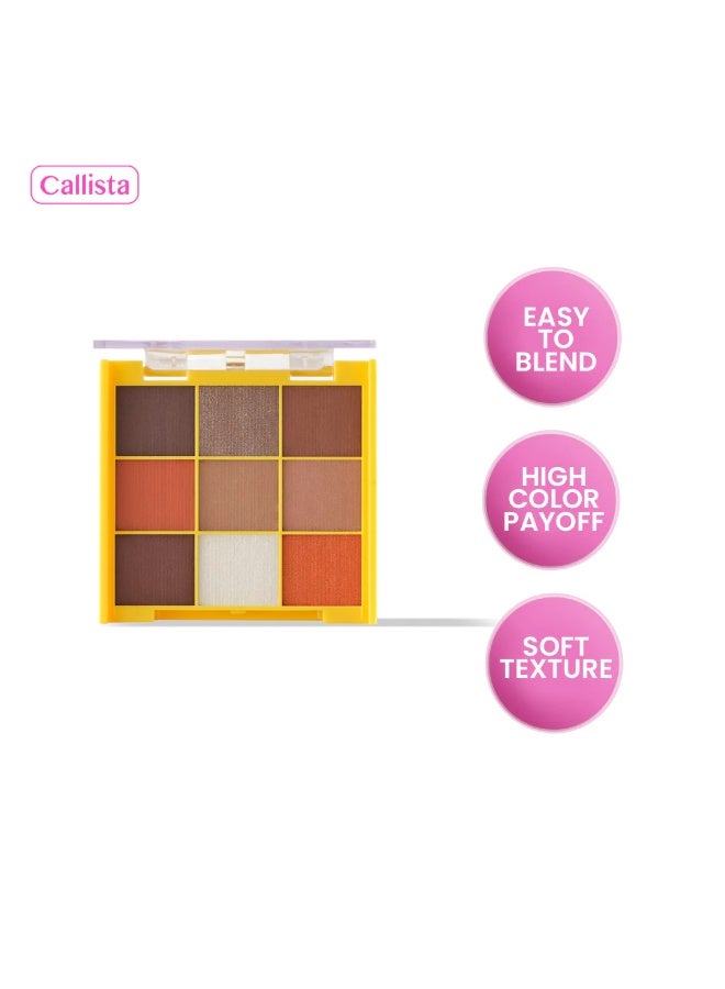 كاليستا لوحة ظلال عيون مستوحاة من القهوة 103 مع 9 درجات دافئة، صبغة تدوم طويلاً، تركيبة سهلة الدمج، تصميم مدمج مناسب للسفر - Image 3