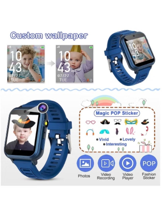 Kids Smart Watch with 16 Built-in Games, Music Player, Camera, Video Recorder, Alarm, Calculator, Flashlight & Pedometer – Educational Gift Toy for Boys and Girls (Ages 3–12) – Blue - Image 5