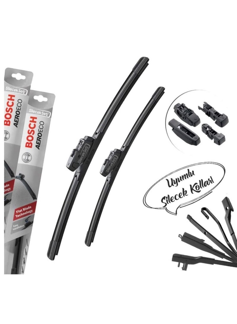 BOSCH Aeroeco Front Window Wiper Blades Driver Side And Passenger side For Toyota Camry Jan. 2006 - 2022 - Image 3