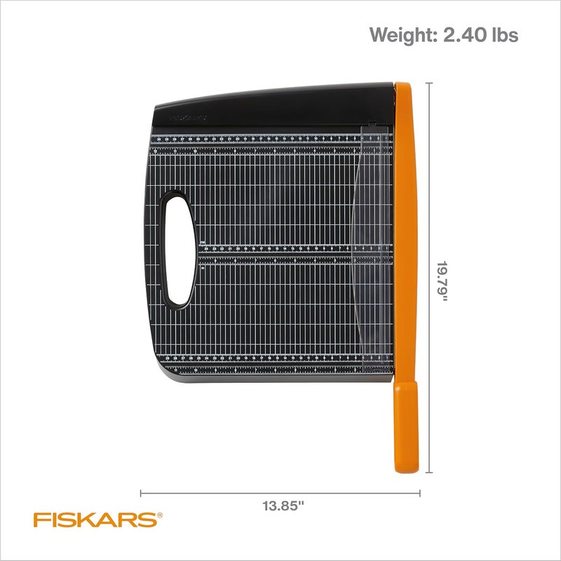 Fiskars Recycled Bypass Guillotine Paper Cutter 12 Cut Length SelfSharpening Paper Trimmer for Crafting and Scrapbooking Arts and Crafts Supplies Photo Cutter with 30 Recycled Materials - Image 5