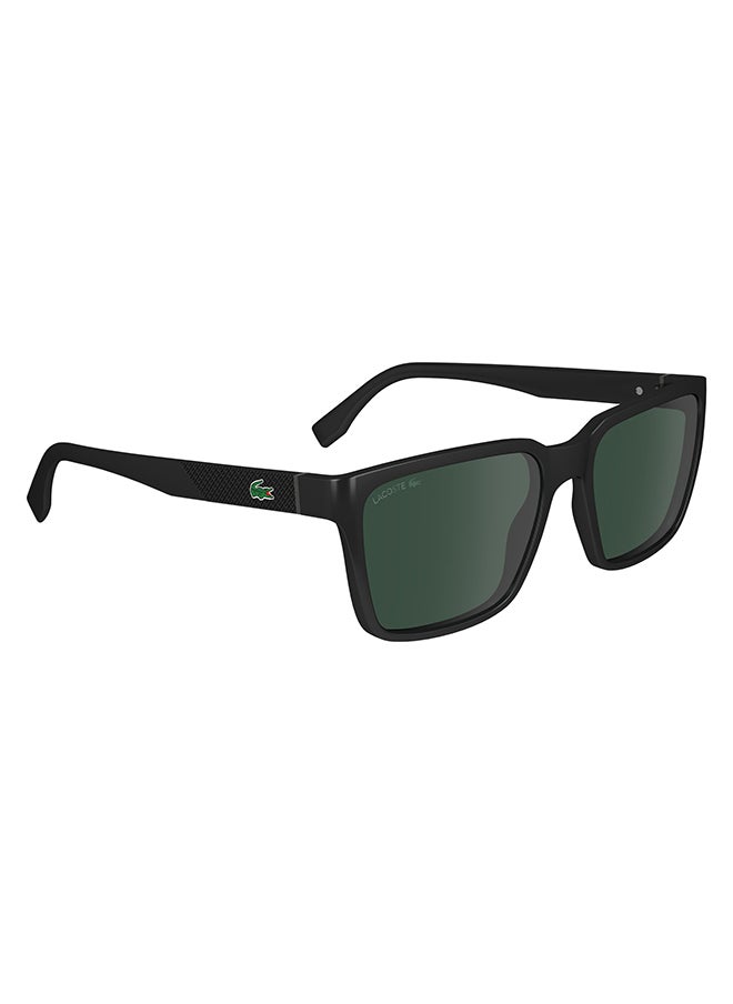 LACOSTE - Men's UV Protection Rectangular Sunglasses - L6011S-001-5618 - Lens Size: 56 Mm - Image 1