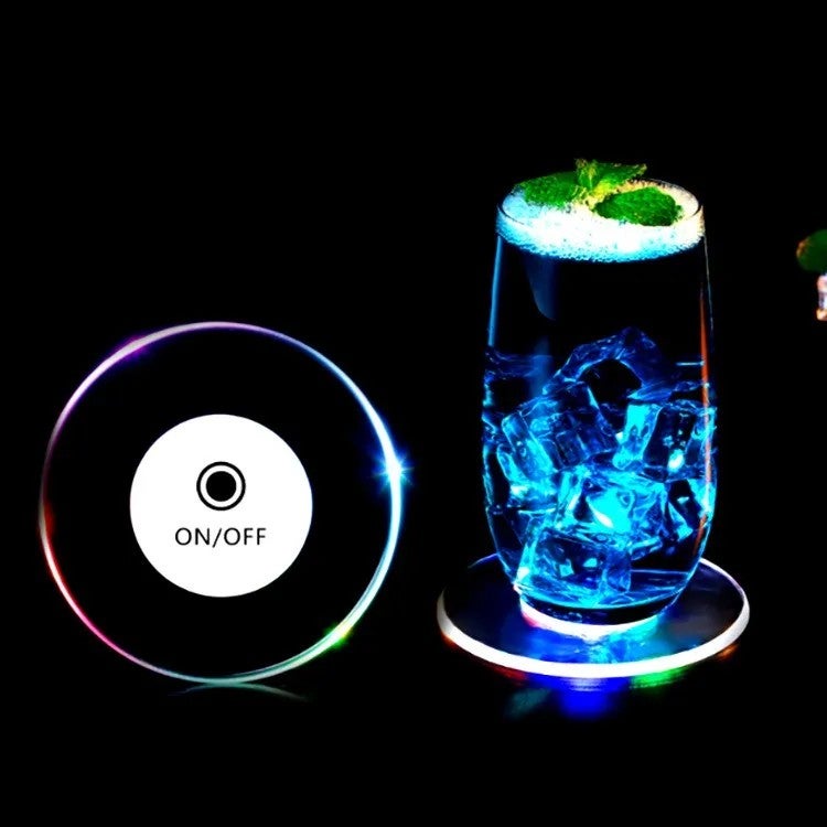Y&D High-Quality Acrylic LED Car Coasters – Non-Slip, Waterproof, Heat-Resistant Reusable Drink Coasters for Barware, Cars & Home - Image 3