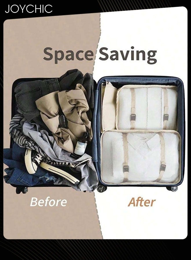 Joychic 8 Piece Travel and Business Trip Packing Cubes for Suitcases Lightweight Trip Essential Saving Space Storage Bag Set with Toiletries Bag for Clothes Shoes Cosmetics Toiletries  - Image 3
