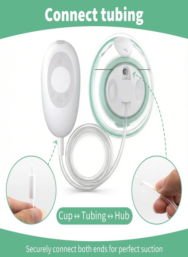 Piszvbej 4 Pack Replacement Tubing Compatible with Elvie Stride, Breast Pump Tubing with Tube Connectors, Connect Motor Unit and Breast Shields, Durable and Easy to Clean, Replacement Pump Parts, Clear - Image 5
