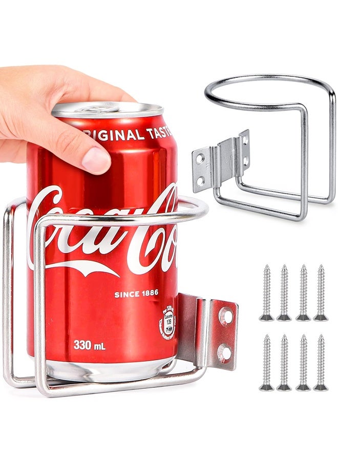 2 pcs Boat Cup Holder,Stainless Steel Universal Drink Holders,Suitable for Boat,Truck,RV,Tractor,Outdoor Wooden Swing - Image 1