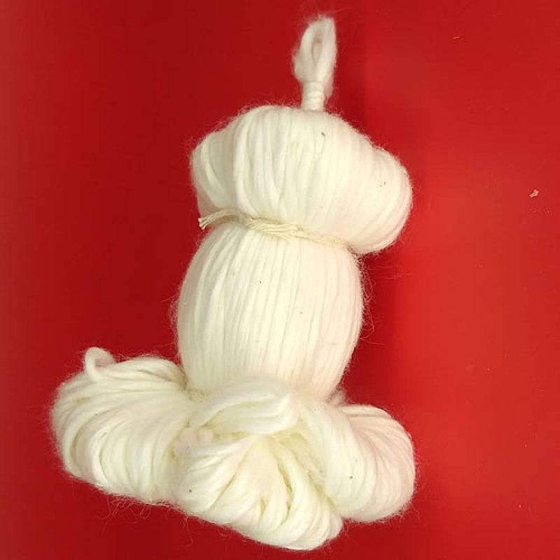SSKR Cotton Wicks Brindavanam Diya Batti Big Size (White) - 3 Pieces (Each Brindavanam has 365 Pieces) - Image 2