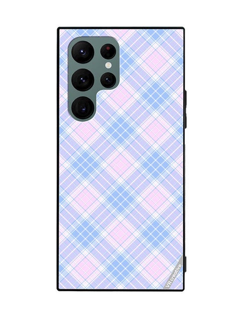 Protective Case Cover For Samsung Galaxy S22 Ultra 5G Checks Color Square Geometric Texturee Design Multicolour